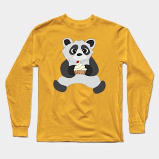 Panda with cupcake Long Sleeve T-Shirt